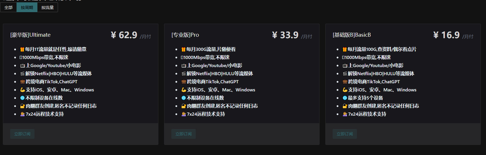 放心云|1000M带宽无日志 多设备同时在线